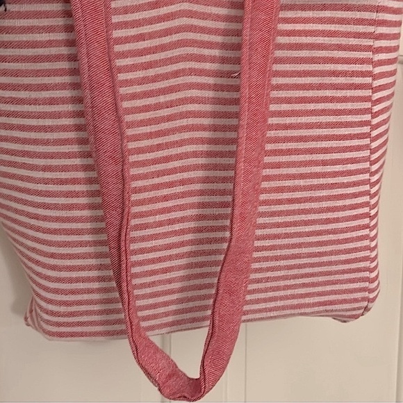 RLH Stripe Bag Red Natural Loom Weave Organic Cotton Travelin’ Light REwork NEW! - Picture 2 of 16